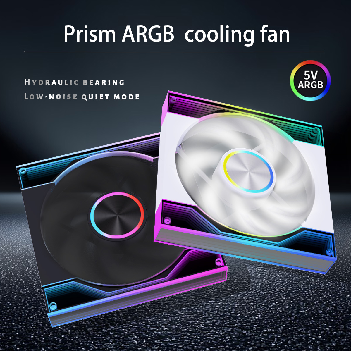 Tablet Accessories Aesthetic - Ventilateur de refroidissement ARGB PWM Prism