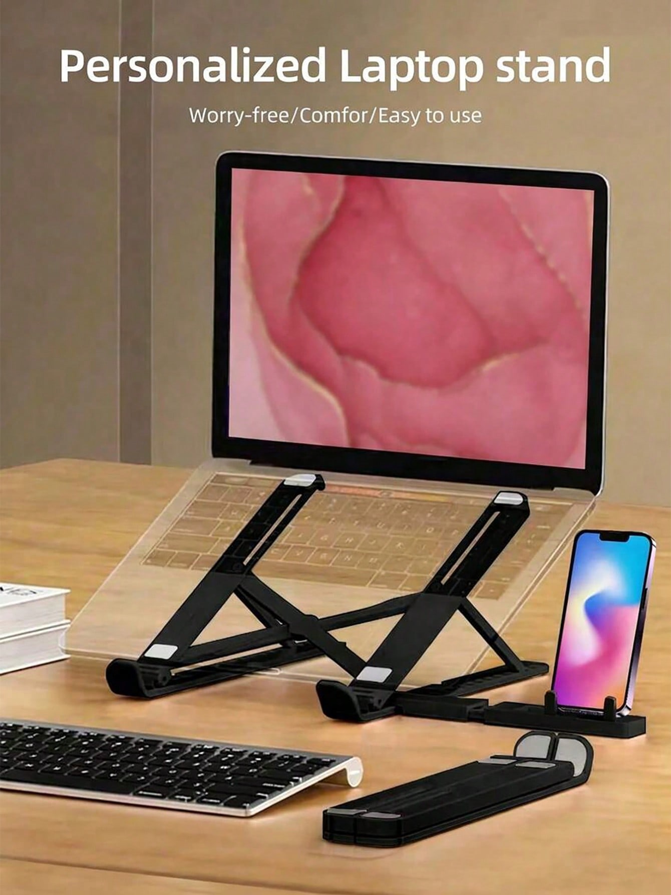 Blackview Tablet Accessories - 1 support portable pliable noir, équipé