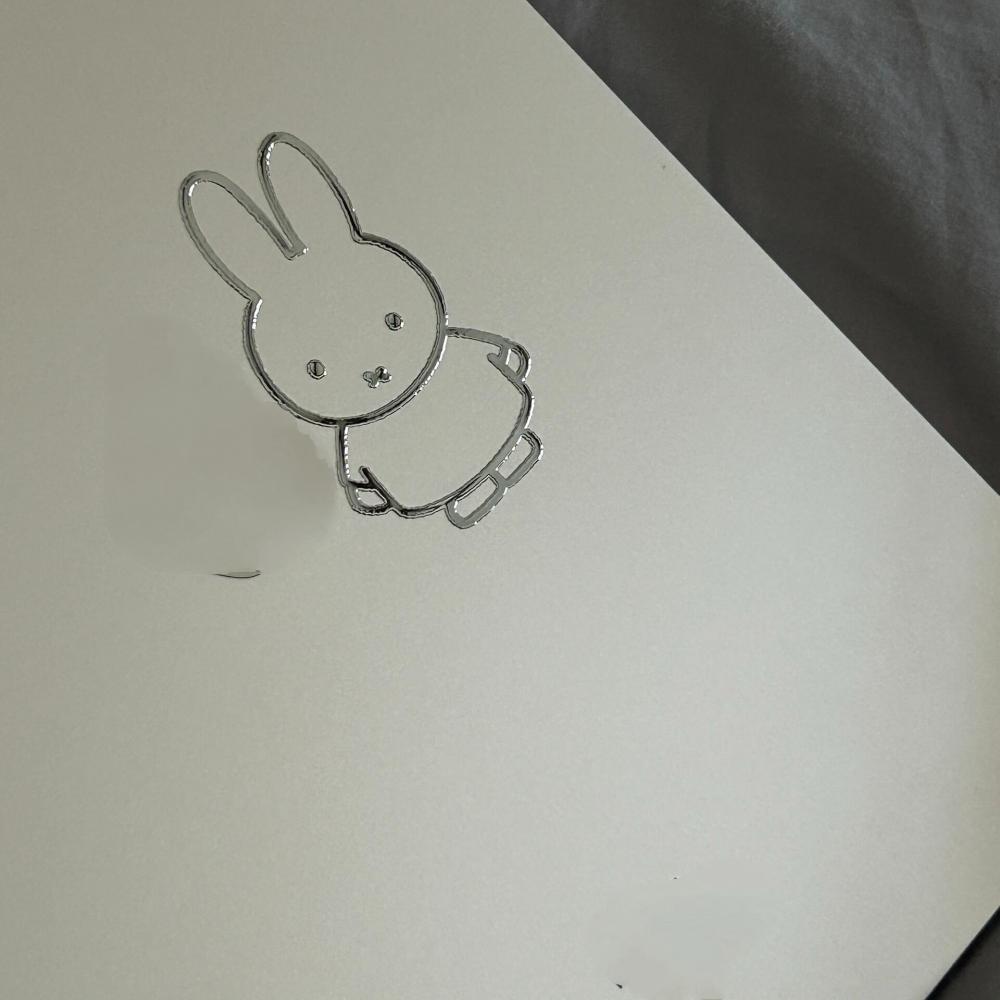 Tablet Accessories For Students - Autocollants métalliques Miffy Rabbit, design élégant,
